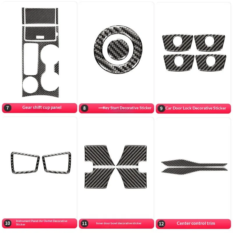 

For Ford Explorer Carbon Fiber Cup Holder Gear Shift Center Vent Decoration Sticker Interior Modification