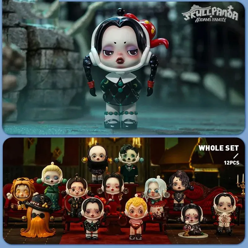 

POP MART Skullpanda x The Addams Family Series Blind Box Toys Guess Bag Mystery Box Mistery Caixa Action Figure Surpresa Cute Mo