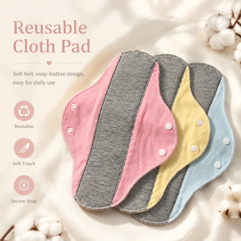 

Washable Reusable Postpartum Sanitary Pads, Super Absorbent Leakproof Cotton Napkins, for Maternity Postnatal Lochia Care H2756