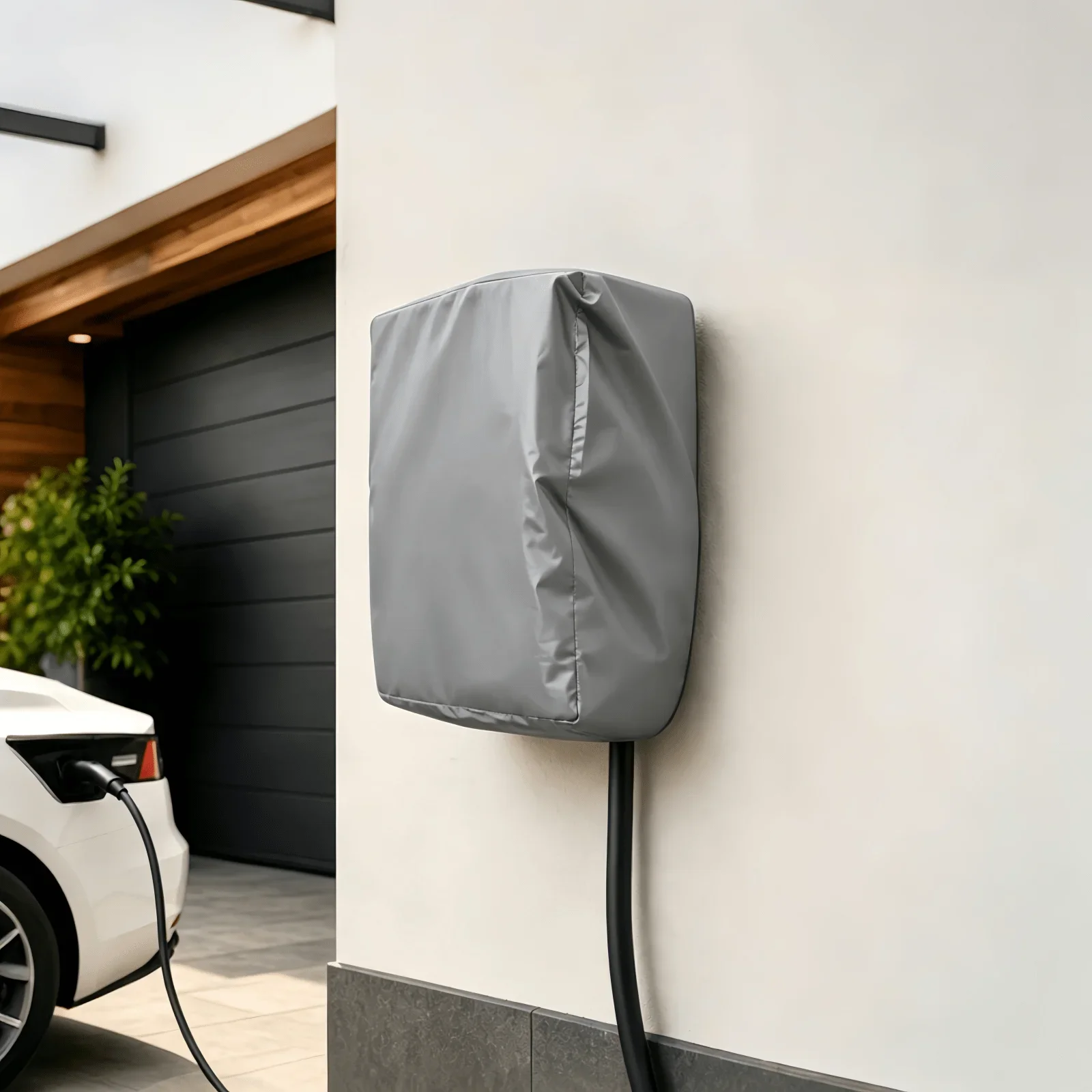 Wasserdichte Schutzhülle mit Kordelzug am Boden für EV-Ladestationen, nur Schutzhülle für Elektrofahrzeug-Ladegeräte – Detail 5