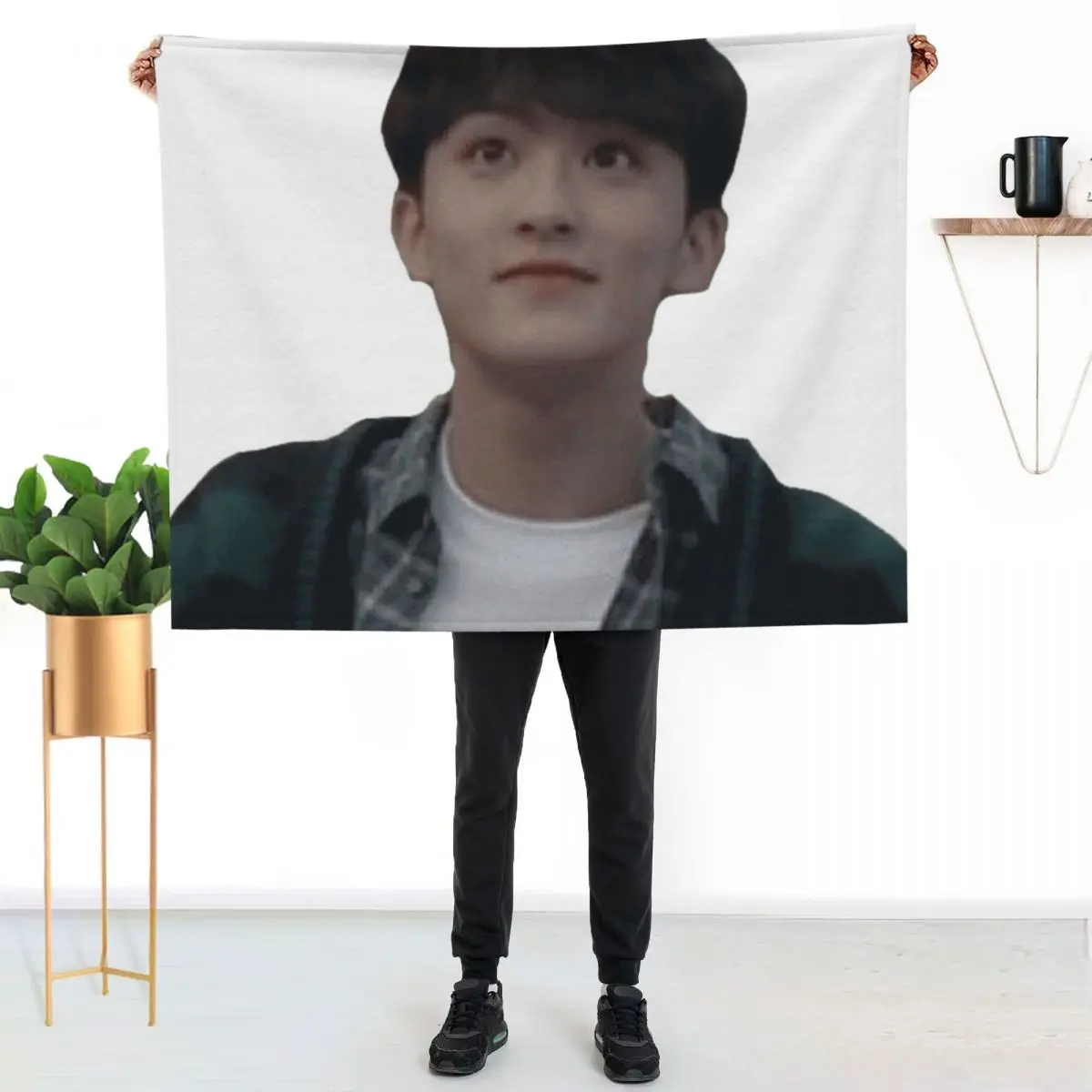 mark lee Throw Blanket Ultra Soft Flannel Fleece Blanket for All Seasons