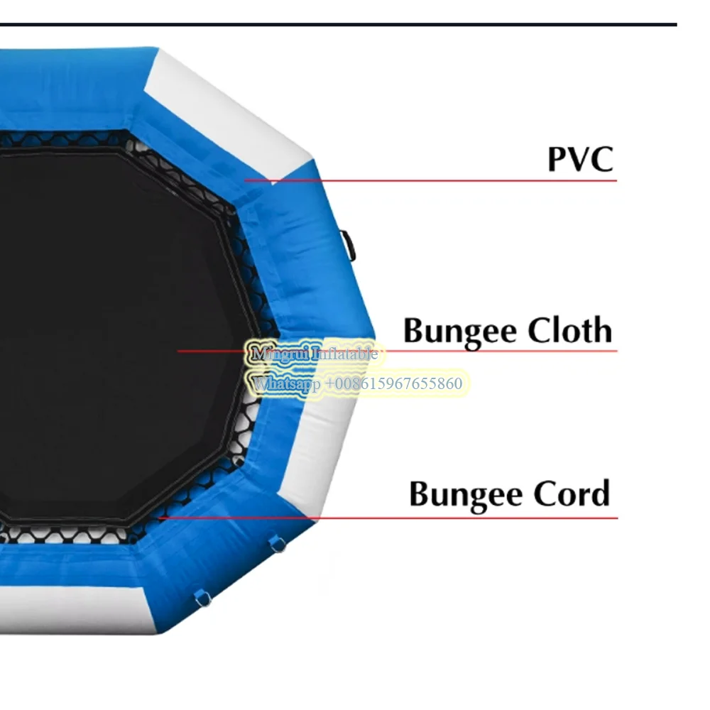 شحن مجاني ضياء 3m 0.9 مللي متر نفخ المياه الترامبولين المياه القفز السرير القفز الترامبولين (مجاني 1 منفاخ) #4