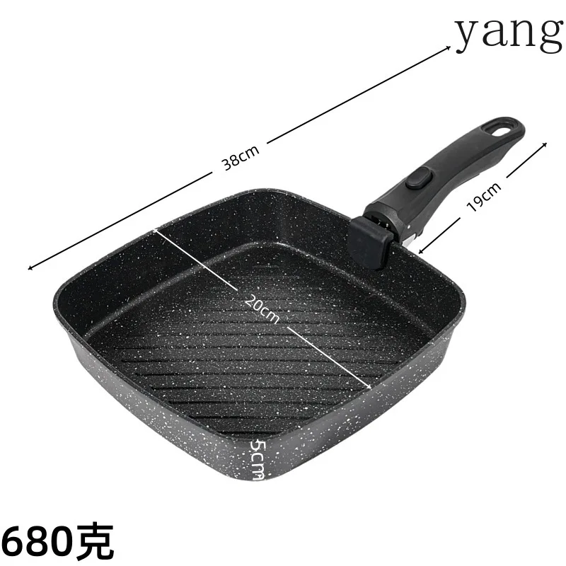 LLMM non-stick pan Kitchenware set Pot kit Non-stick frying pan Soup pan Removable handle
