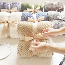 Winter Flannel Blankets Soft Fluffy Thicken Coral Fleece Mink Throw Warm Sofa Cover Bedspread Shawl Blankets On The Bed