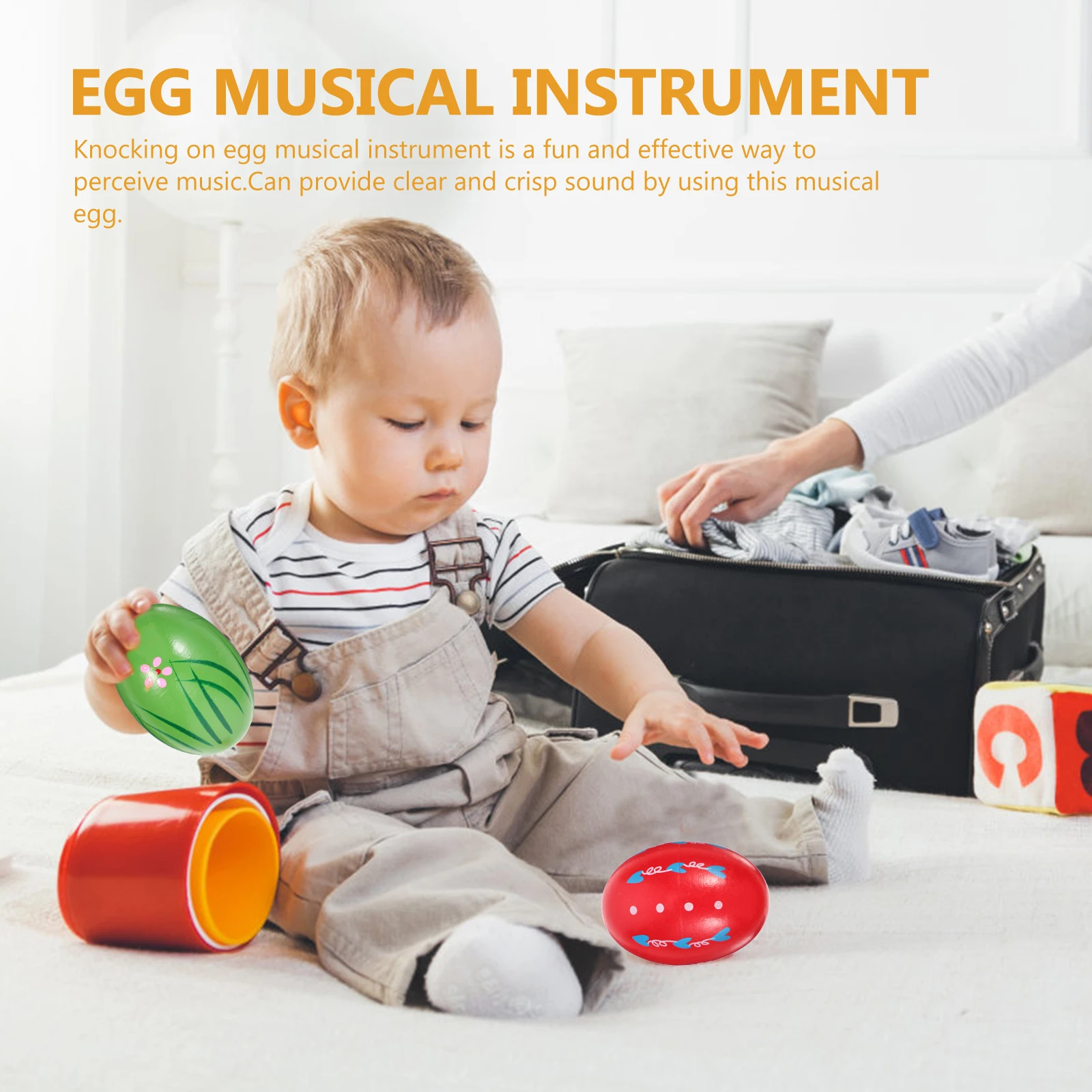 

4 Pcs Sand Egg Percussion Instrument Musical Tools Early Educational Playthings Toys Maraca Children Kids Shakers