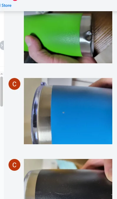 

resend 3 car mug broken