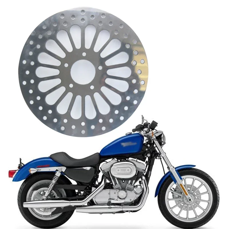 

Chrome 11.5" Stainless Iron Motorcycle Front Brake Disc Rotor For Harley Sportster 883 1200 00-05 Touring 00-07 Dyna 00-05