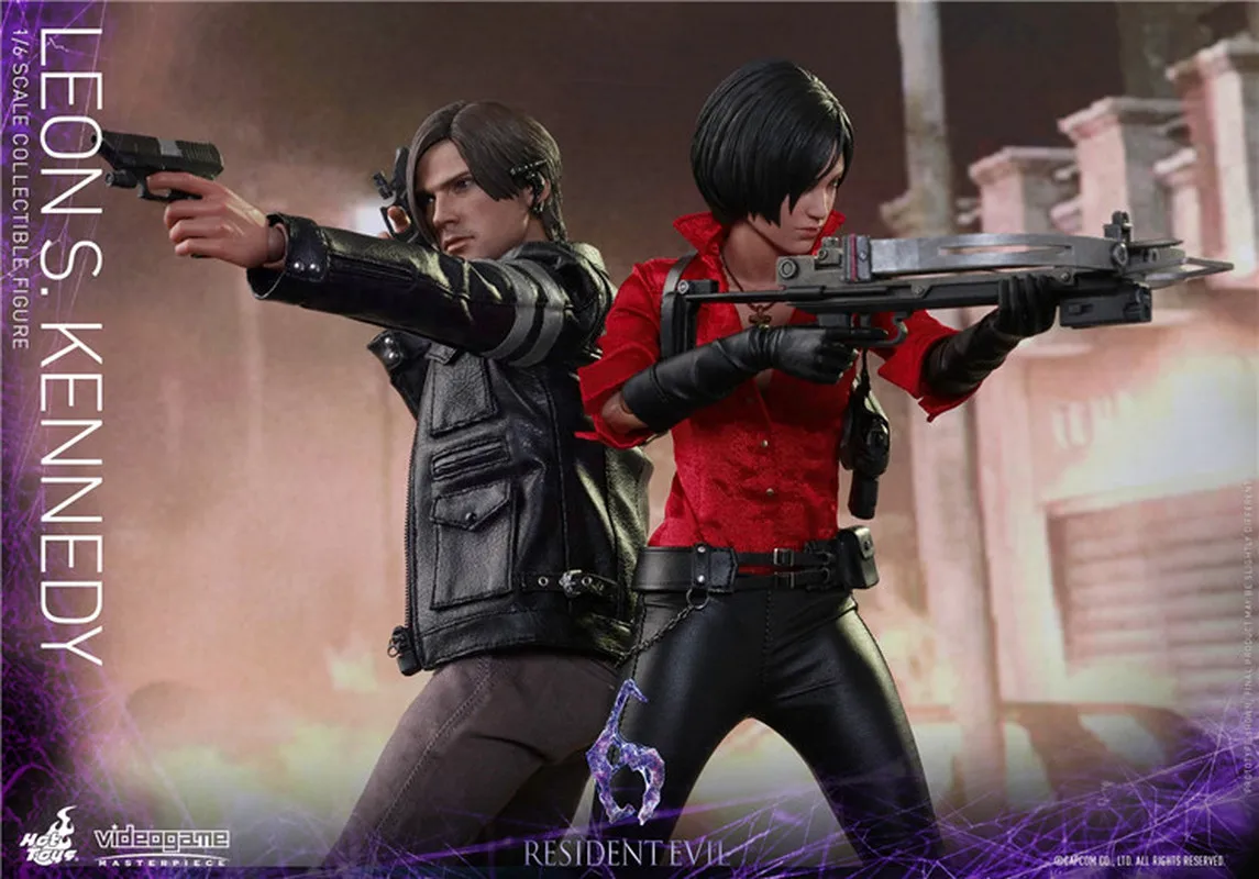 Na Stanie HOTTOYS HT 1/6 VGM22 Figurka Akcji Game Resintevil6 Leon 2.0 Kolekcjonerski Model Leon S. Kennedy Niespodzianka Xmax Zabawka Prezent