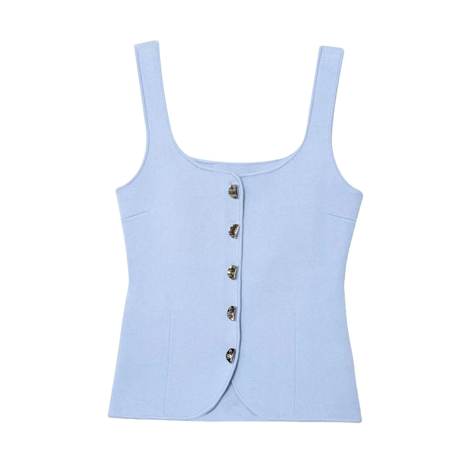 

NINE ZAR Женская приталенная вязаная майка на бретелях, жилет Base irt Flat Needlework Faion Commute Sle, цельный полиэстер...