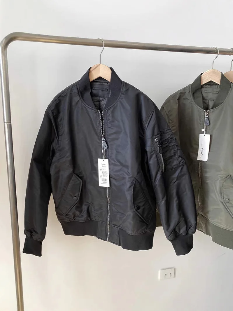 Chaquetas bomber marrones para mujer, mezclas de otoño, corte entallado, acolchado de cintura, viaje profesional, OL, ajustadas, para oficina, abotonadas, lisas, elegantes