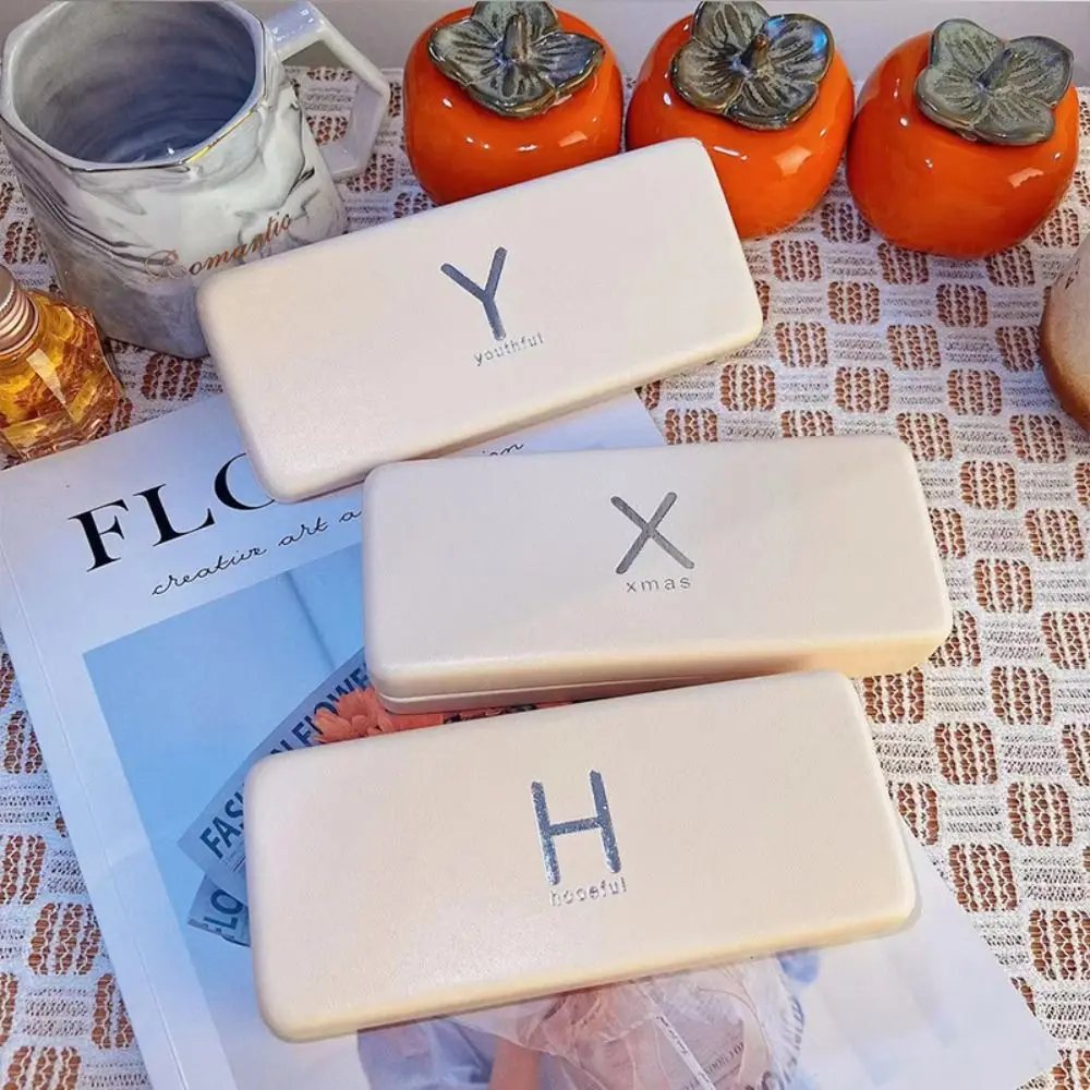 

Korean Style Simple Letter Eyeglasses Holder Women Personality Sunglasses Box Bag Portable Eyewear Protective Box Waterproof