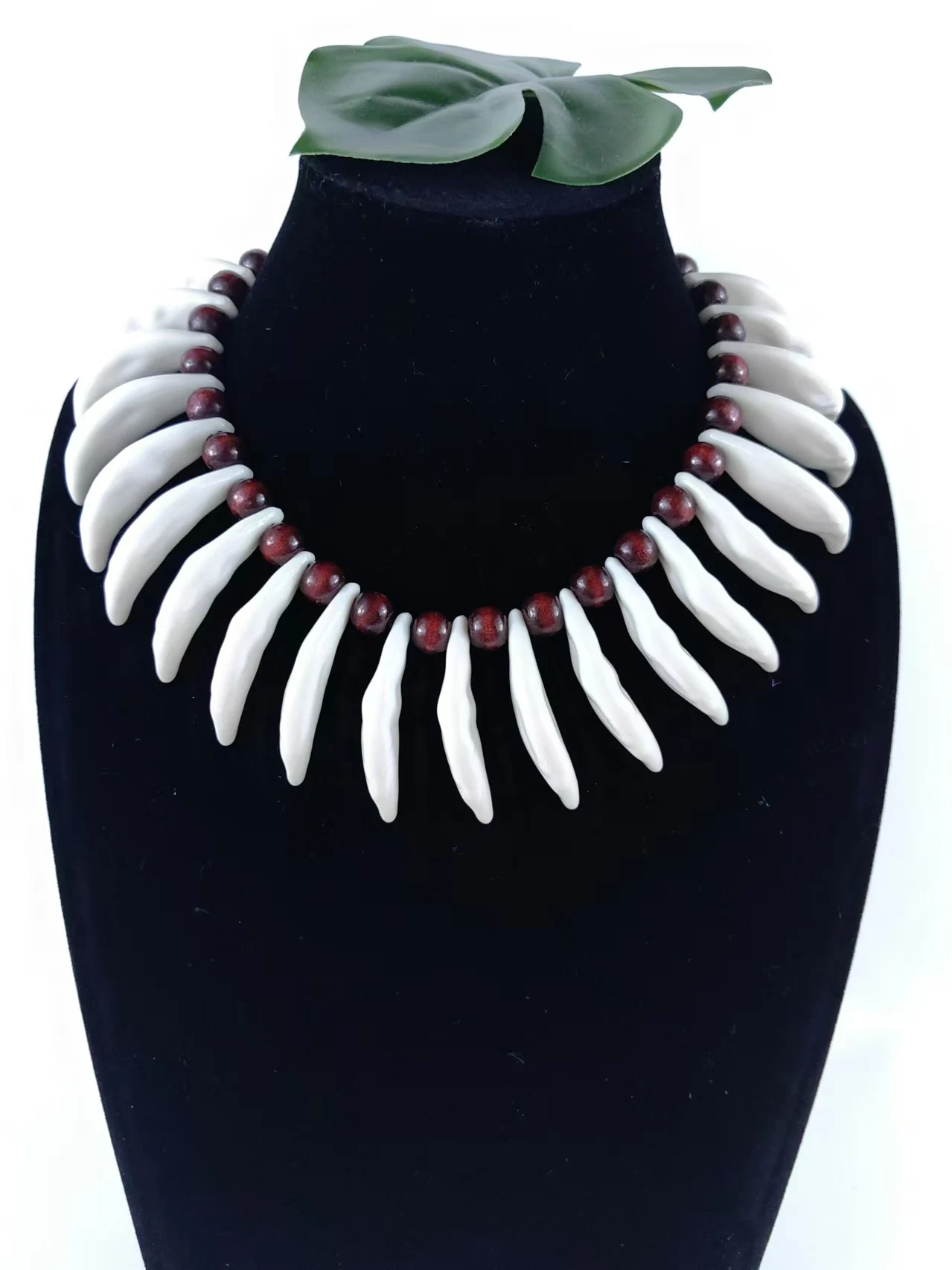 Ula Nifo Necklace Polynesian Cultural Performances Halloween Necklace Halloween Party 14 Inch Faux Boars Tusks  Samoan Necklace