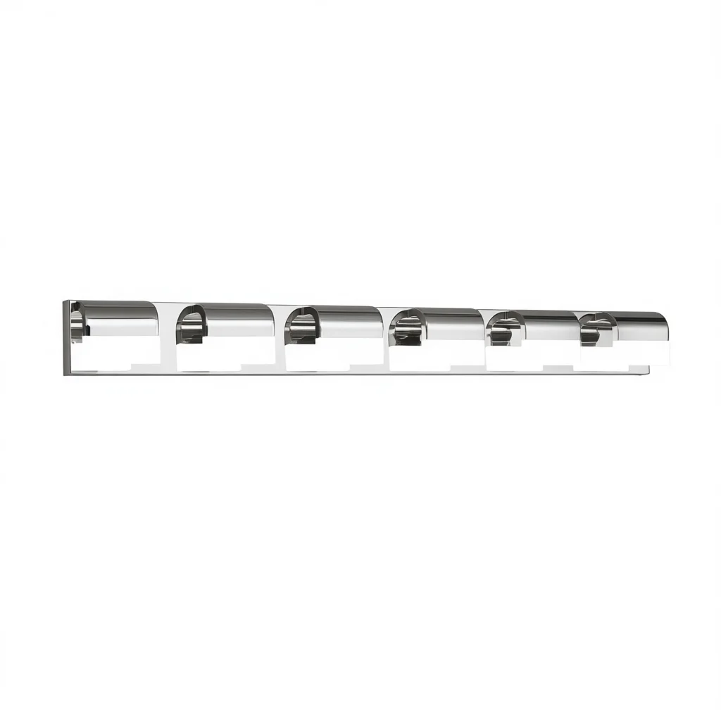 Modern 6-Light LED Bathroom Vanity Light Chrome Wall Mount Over Mirror Warm White 3500K
