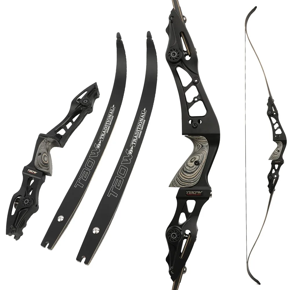 

62" ILF Archery Recurve Bow 25-60lbs Gordon Bamboo Laminated Limbs CNC 19" Riser Takedown Bow Competitive Shooting Hunting Bow