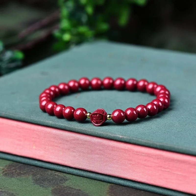 

Браслет из бисера с высоким содержанием фиолетового золотистого песка и переносом удачи