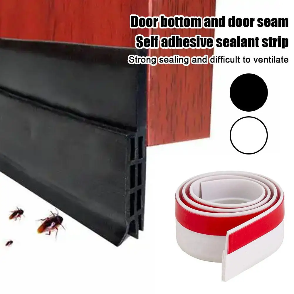 100cm Waterproof Seal Strip Windbreak Stopper Door Excluder Self Draft Tape Door Adhesive Guard Bottom Bottom Strip Strip K0M3