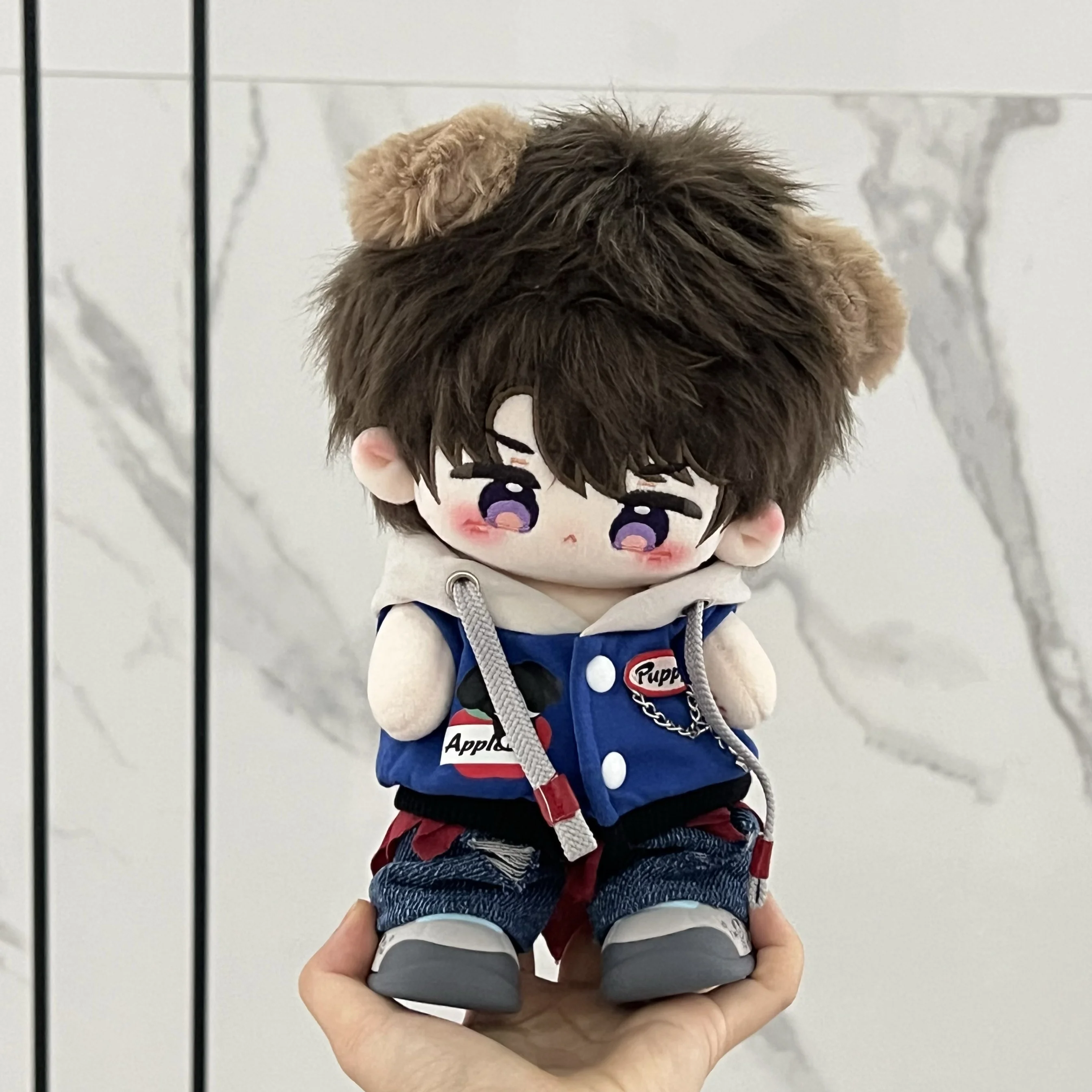 Apple Puppy Cotton Doll 20/25cm Original Dress Set Cute Cool Baseball Uniform Fashion Doll Clothes Change Clothes