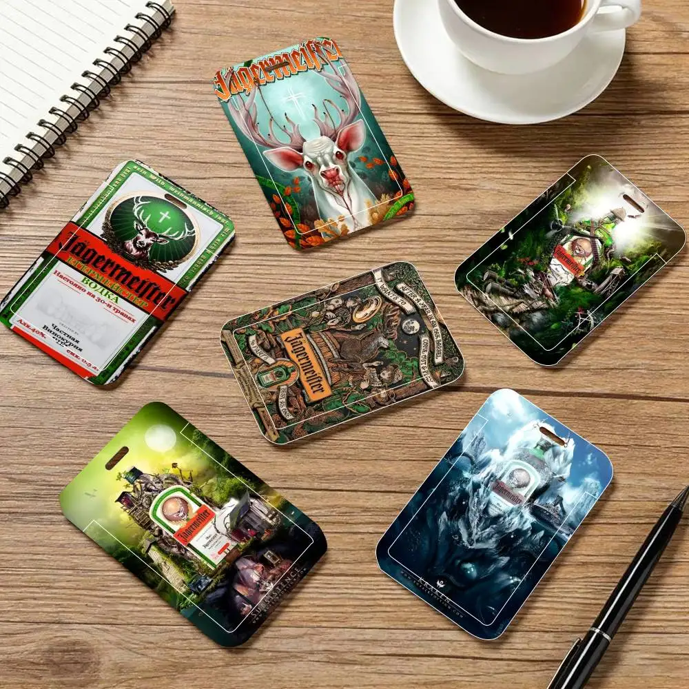 

J-Jagermeister Anime Classic Movie ID Card Holder Neck Strap Pendant Door Badge Holder Lanyards Keychain Work Credential