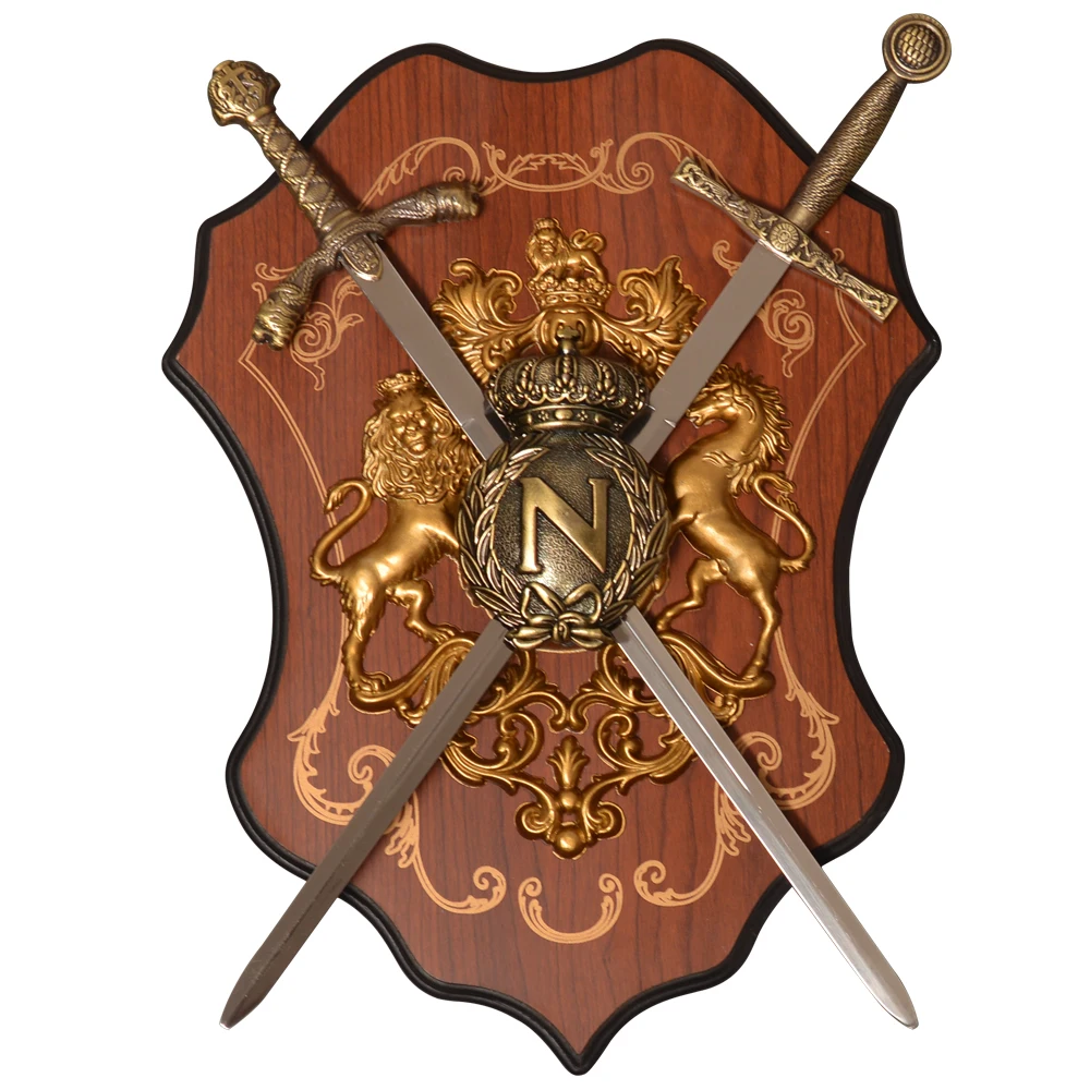 

Small Sword Can Hang On The Wall with Hanging Board, Medieval Style Wall Decor Sword, Bar Cafe Living Room Wall Hangings Sword