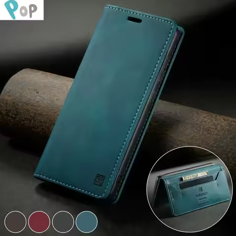 CaseMe Flip Case Note 20 A72 A53 A13 S22 For Samsung S22 Ultra S10 Plus A51 S21 M31 A70 M30s A52 A71 Leather Magnet Retro Cover