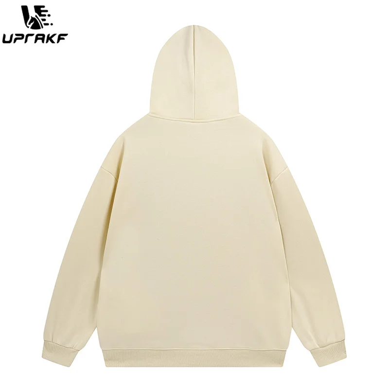 UPRAKF Bird Graphic Vintage Hoodie Streetwear High Quality Hip Hop Fashion Casual Tops Pullovers Long Sleeve