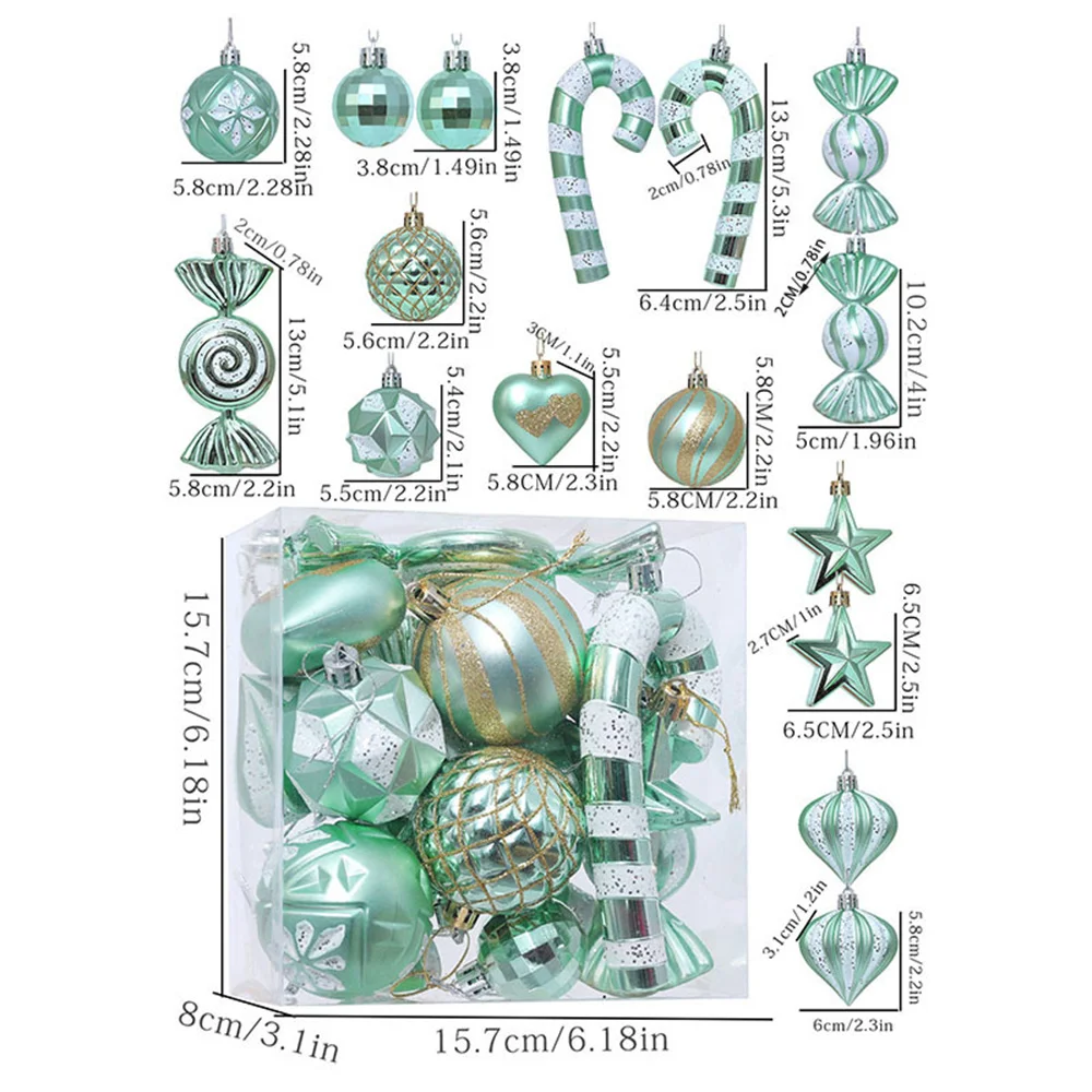 4/6/16Pcs Christmas Ball Ornaments Candy Cane Ornaments Peppermint Lollipop Hanging Ornaments Christmas Holiday Party Supplies