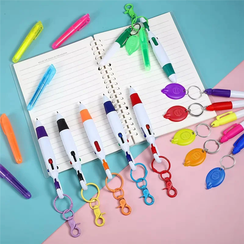 مجموعة أقلام الممرضة العلوية، قلم بكرة الشارة يتضمن قلم تحديد دائم وسلسلة مفاتيح LED وقلم كروي و6 مجموعات