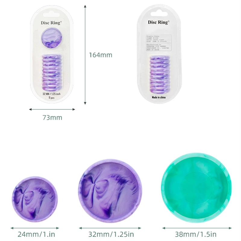 11pcs/box Binding Ring Mushroom Hole Solid Loose-leaf Notebook Binding Button DIY Book Loop Binder Disc Planner Scrapbook Buckle