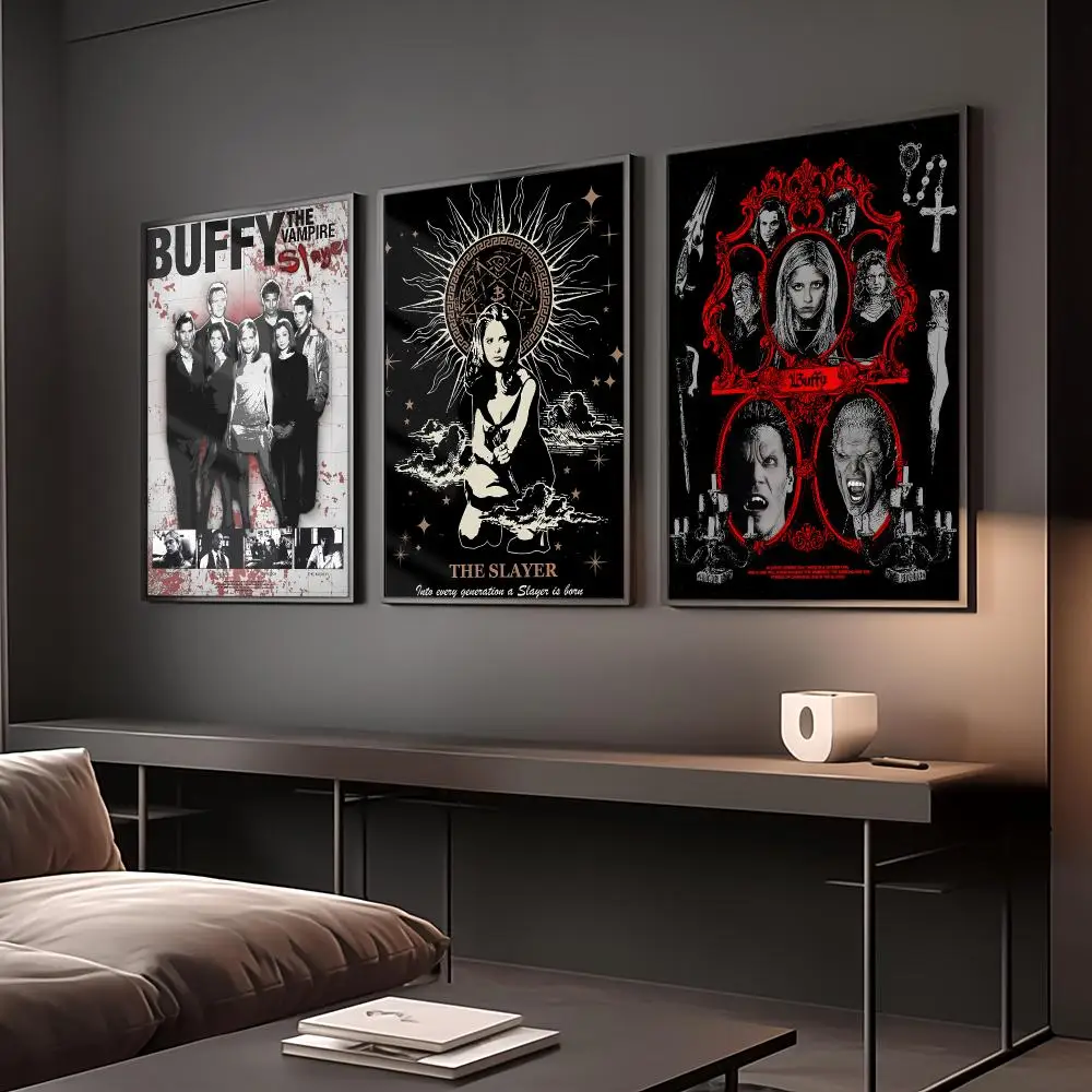 TV Series B-Buffy the Vampire Slayer Poster Reteo Wall Art Aesthetic Room Decor Print Living Room Bedroom Home Decoration
