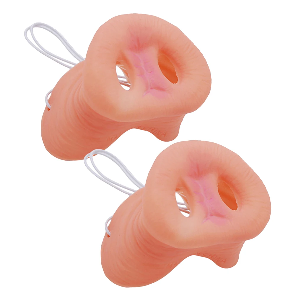 

2pcs Pig Nose Animal Costume Carnival Props Cosplay Accessories Child Dress up Farm Animal Costumes Halloween Simulation