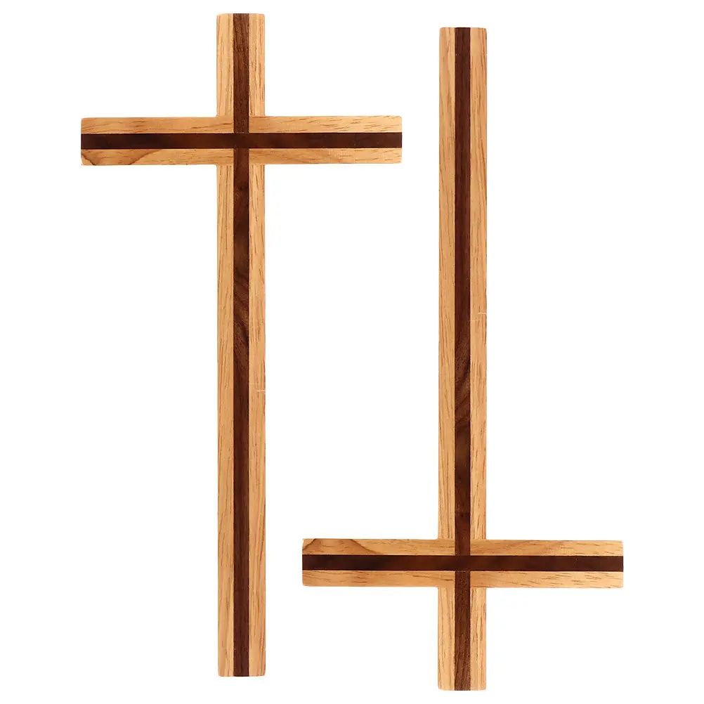

2 шт. Премиальные декоративные кресты из массива дерева для стола, полки, стены, гостиной, спальни, офиса