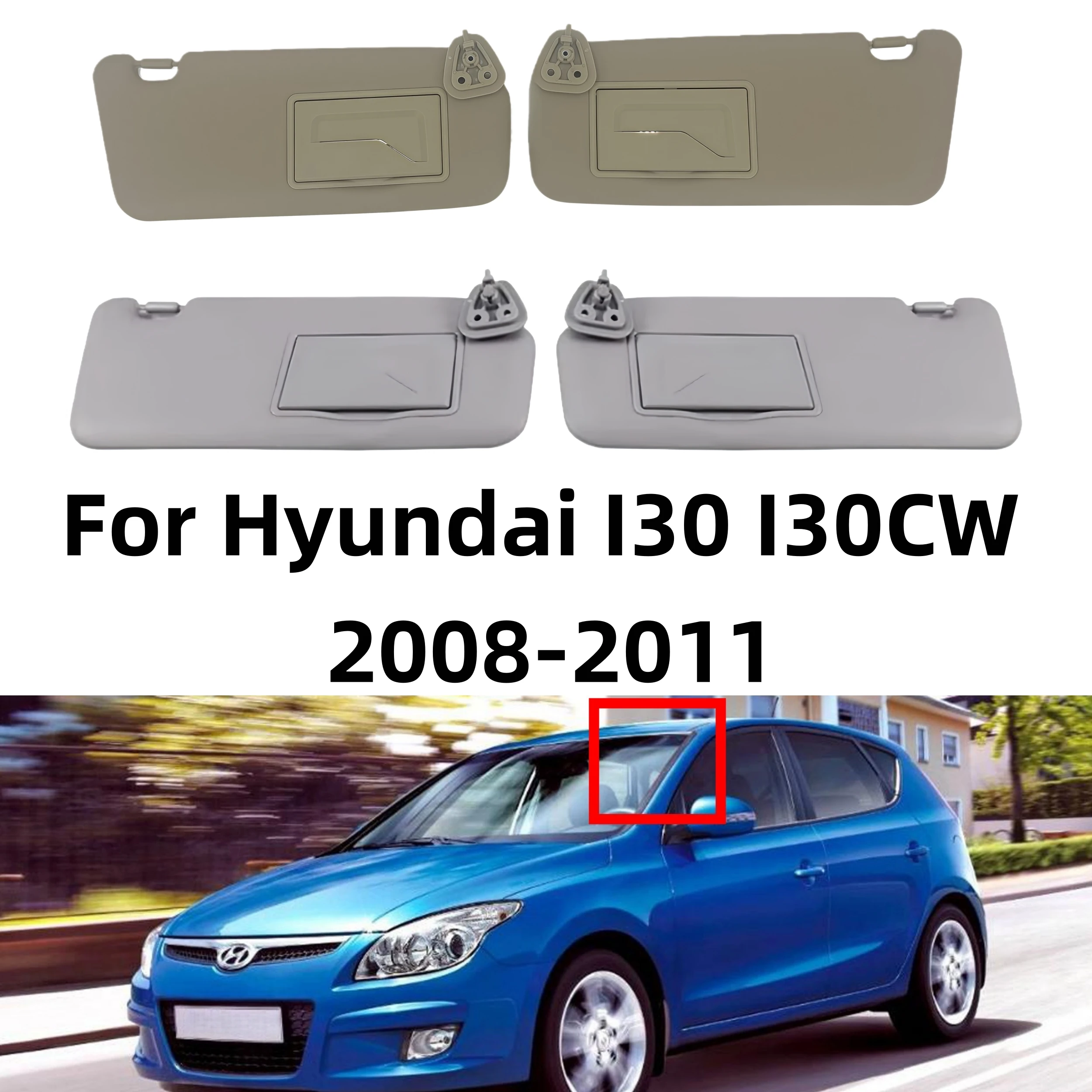 

Car Sun Visor Inside Sunshade Compatible With Hyundai I30 I30CW 2008 2009 2010 2011 Left Driver Right Passenger Side Sun Shade