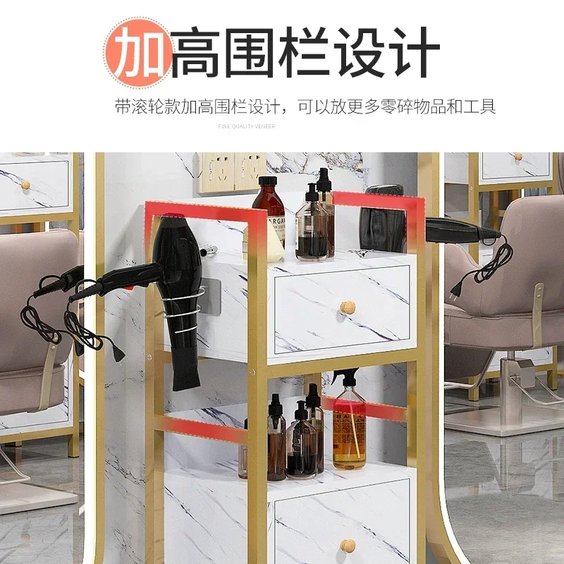 Internet Celebrity Fashion Shop, Hairdresser, Tool Cart, Mirror Table, Haircut Trolley, Barber Shop, Work Cabinet, Hair Salon