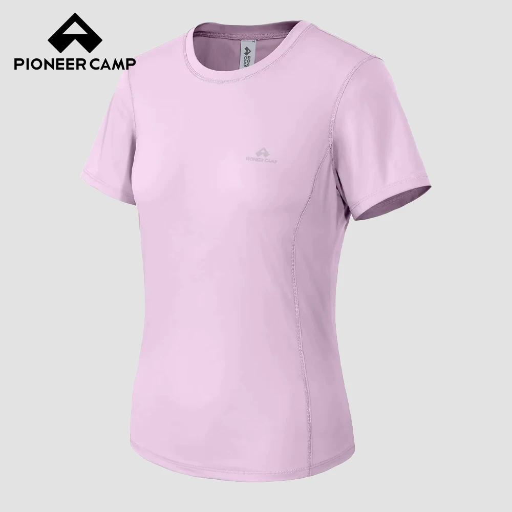 

Pioneer Camp Women's Moisture Wicking Shirt Short Sleeve Athletic Top Quick Dry Crew Neck Tees Gym Yoga Running