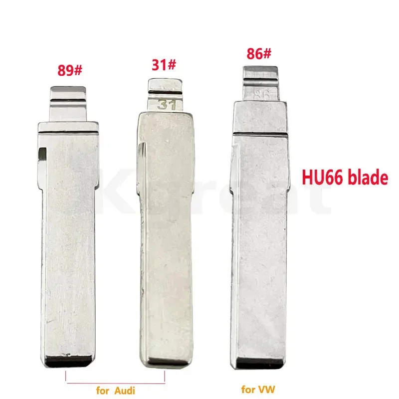 

10pcs 31 # 86 # 89 # HU66 Metal Uncut Blank Flip Remote Key Blade for VW Passat Bora Seat Skoda Audi for Keydiy KD Xhorse