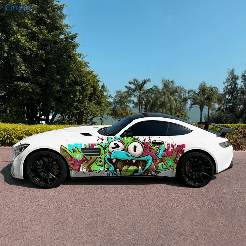 

Виниловая наклейка с цветными блоками Monster Car, самоклеящаяся наклейка из ПВХ, подходит для грузовиков, внедорожников, украшения, автоаксессуары, подарок