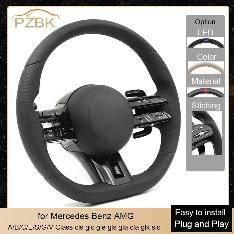 

Полный комплект автомобильного рулевого колеса для Mercedes Benz AMG W204 W205 W221 W222 C43 E63s A B C E S G V Cls Glc Gle Gls Gla Cla Glk Slc