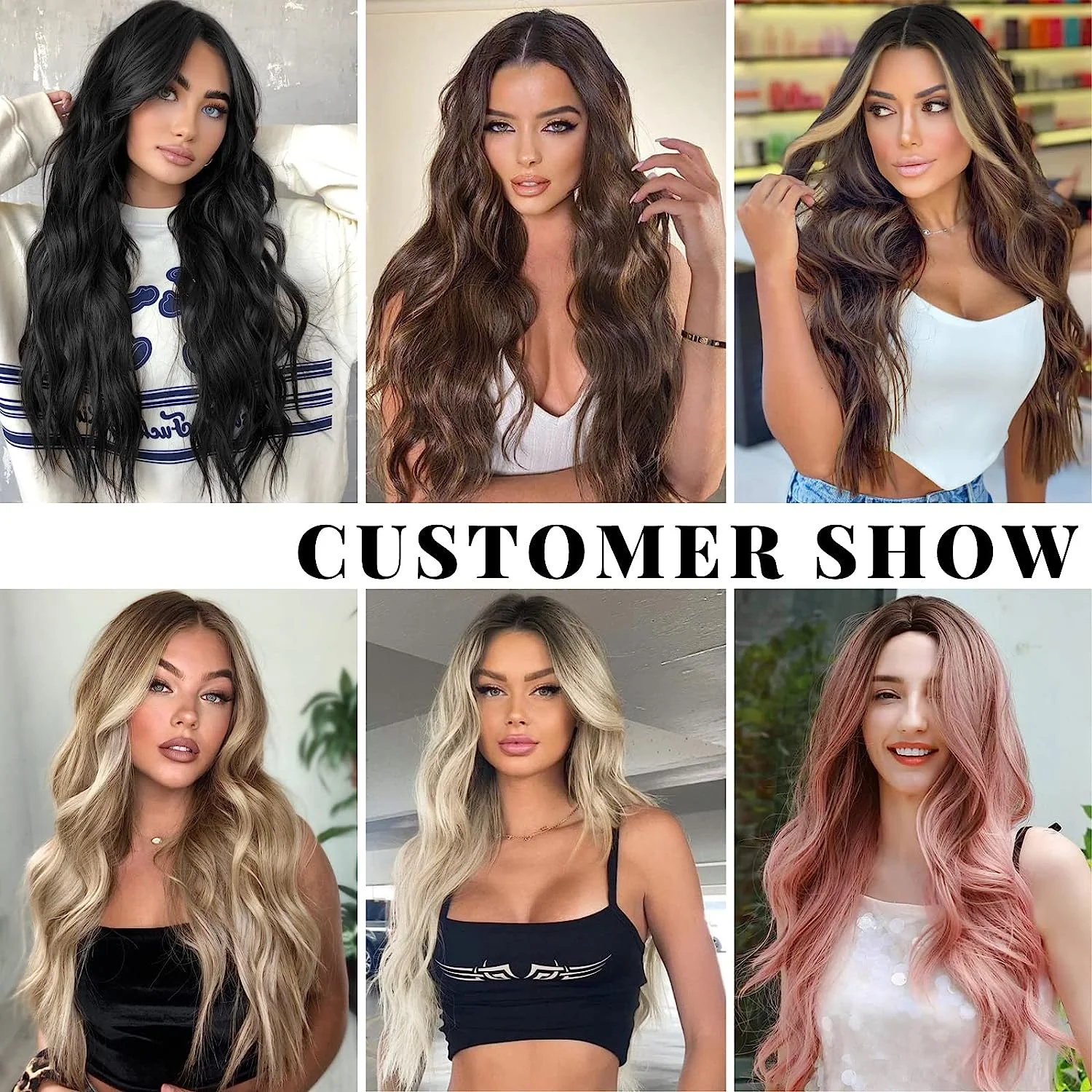 Creamy Blonde Highlight Color Wig Cosplay Natural Wavy Synthetic Hair Lace Front Wigs Dark Root 13X3 Frontal Lace Wigs For Women