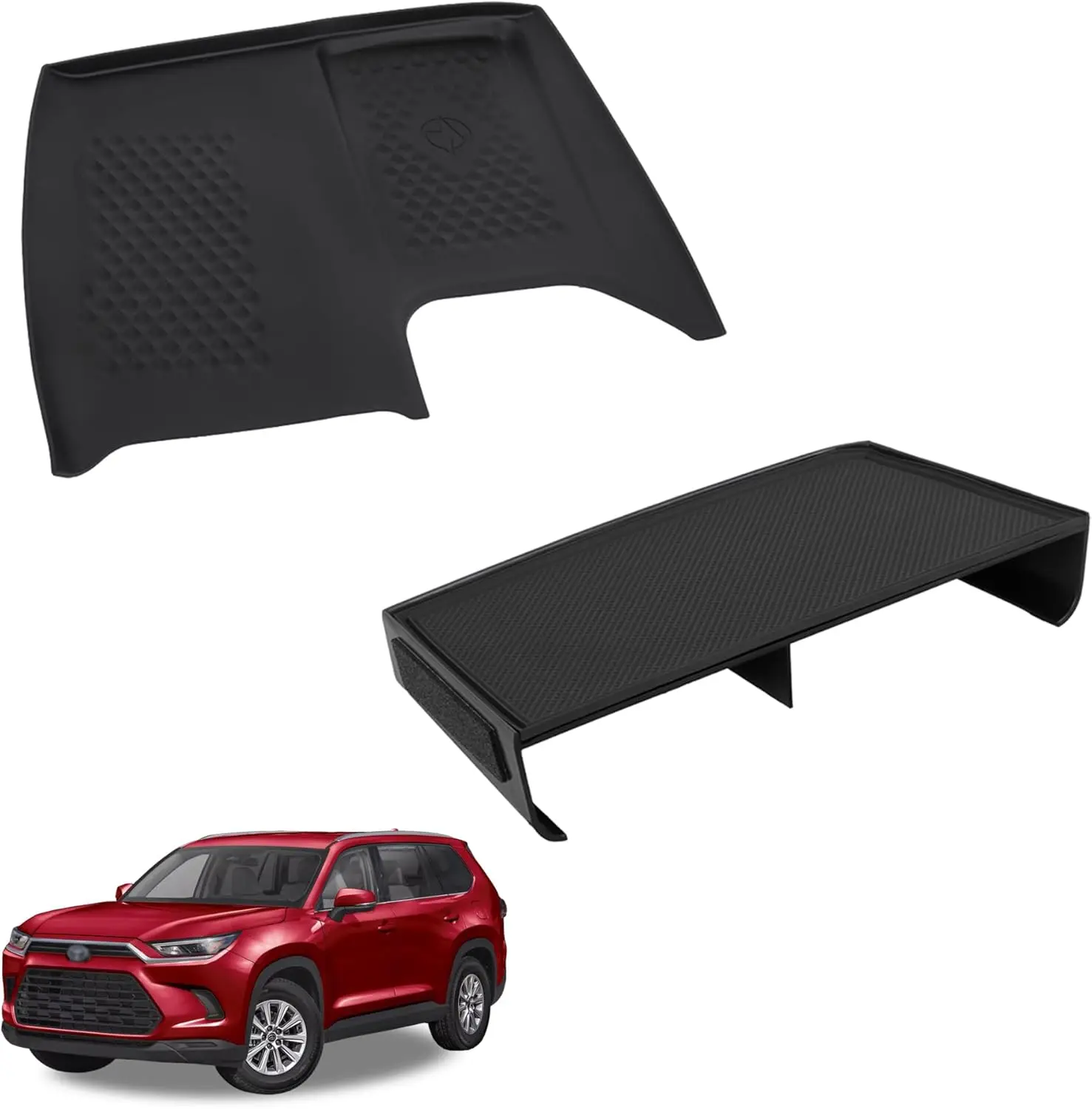 

For Toyota Grand Highlander Center Console Organizer Storage Trays 2023-26 Car Interior Accessories Phone Wireless Charging Mat
