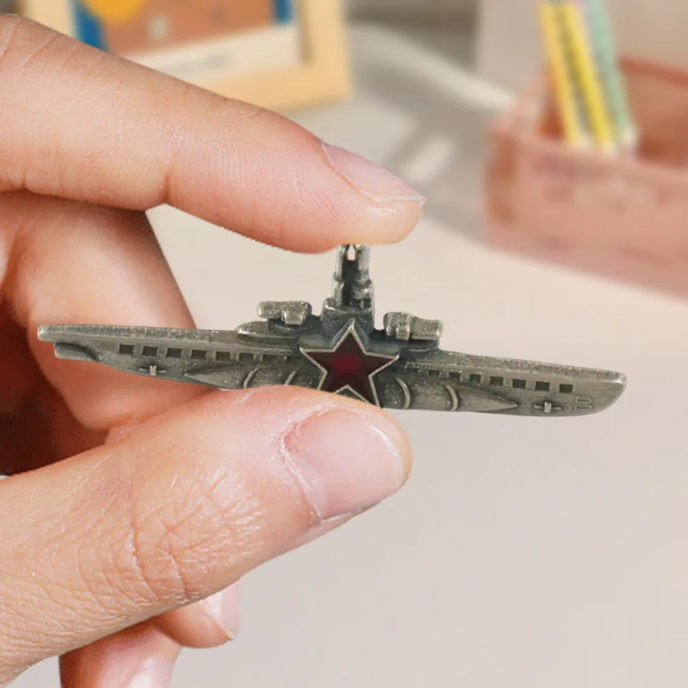 1PC Soviet Red Star Submarine Vintage Metal Enamel Pin, WWII Navy Military Brooch, Historical Collectible Jewelry Gift
