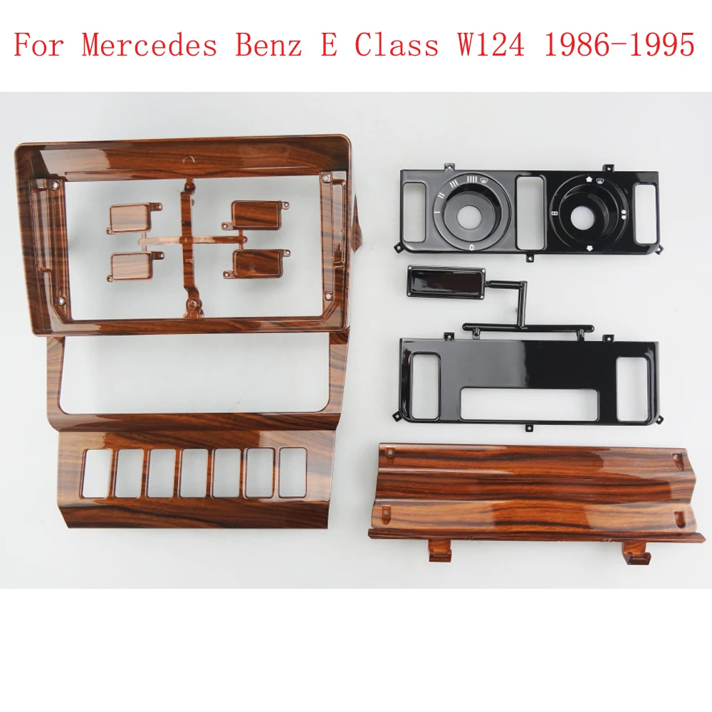 

Car Radio Fascias Frame For Mercedes Benz E Class W124 1986-1995 9 inch 2Din Stereo Panel 16PIN Harness Wire Power Cord Cable