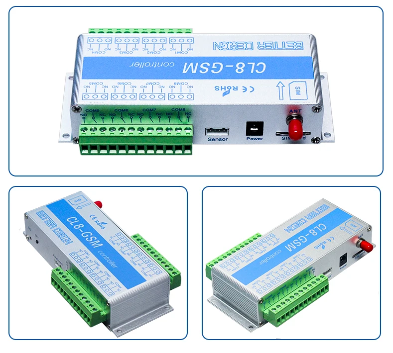 Nuovo Controller relè GSM a 8 vie Smart Home interruttore di alimentazione chiamata SMS sensore di temperatura telecomando apriporta Server di blocco