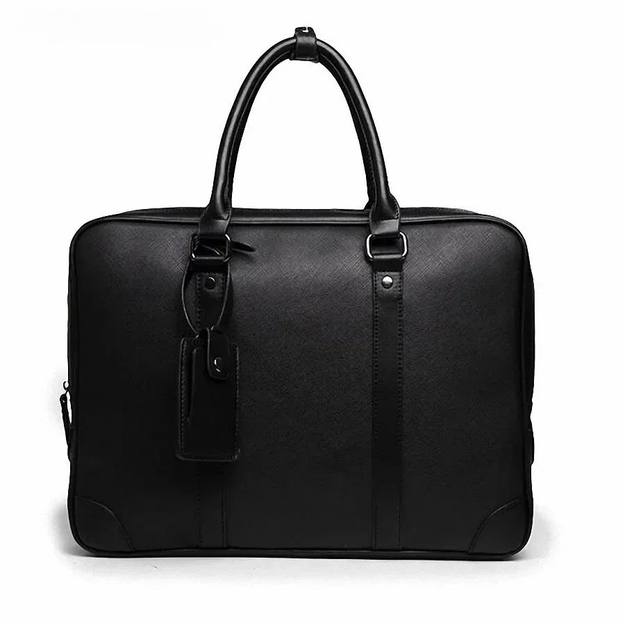 Simple Design Man Laptop Handbag Soft PU Leather Fashion Man Business Briefcase Messenger Bag Fashion Man Handbag