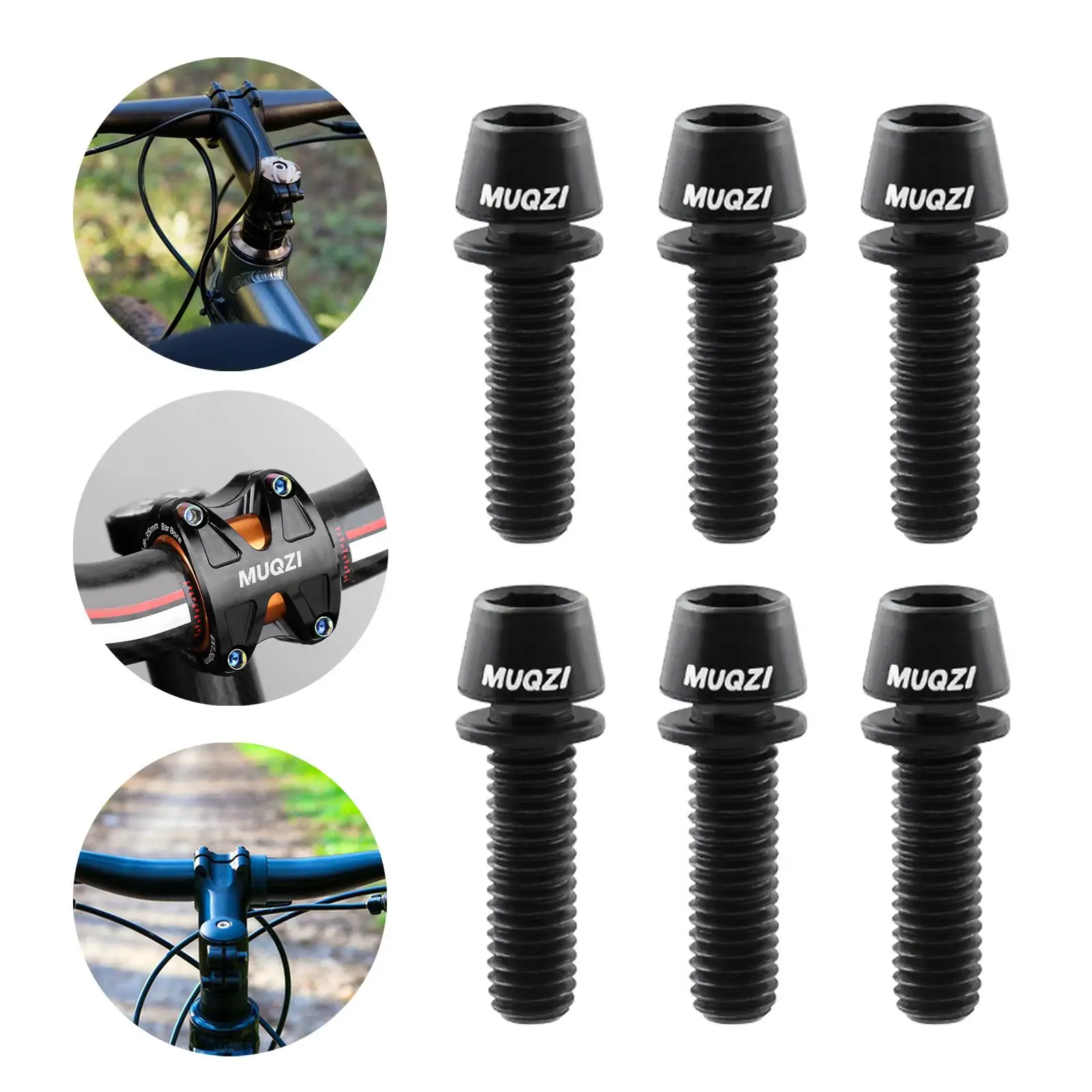 M5x17mm Bicycle Stem Bolts Stainless Steel Handlebar Screw Set Lightweight Bike Parts for Quick Repair