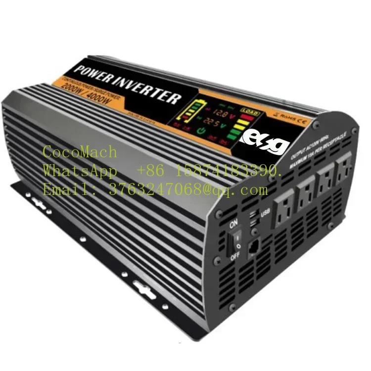 Pure Sine Wave Transformer Converter 12V 110V 60Hz Solar Inverter 300W 500W 600W 1000W