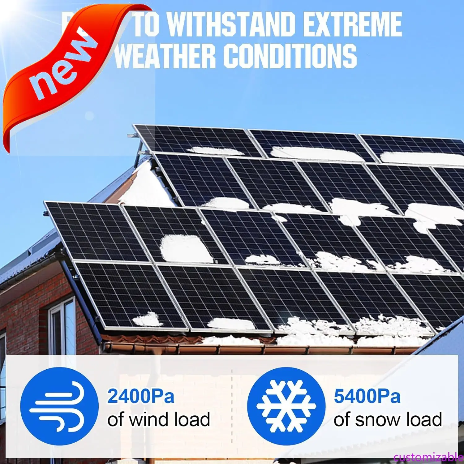 

Настраиваемая 195-ватная солнечная панель, солнечная панель, высокоэффективный фотоэлектрический модуль, зарядное устройство для солнечных батарей, навесов, фургонов, ферм