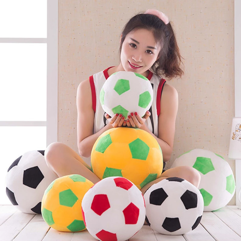 Simulation Stuffed Soccer Plush Toy of The Simulated Football Plush Sports Toy Doll Ball Sofa Cushion Pillow for Kids Boys Gifts