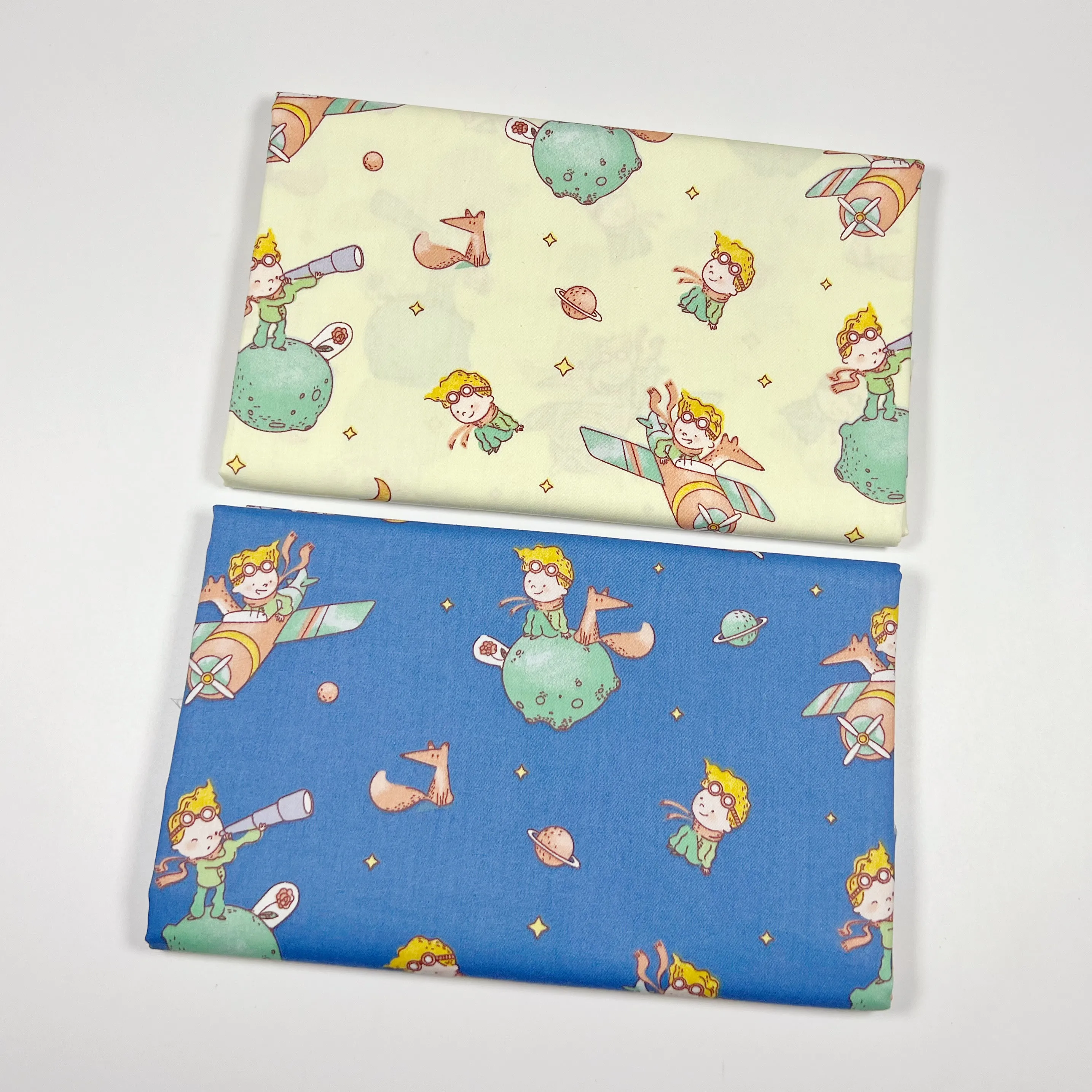 Cartoon Pilot Boy Fox Star Printed Diy Patchwork Cloth For Quilting Baby Crib Cushions Dress Sewing Tissus Cotton Fabric Tecido