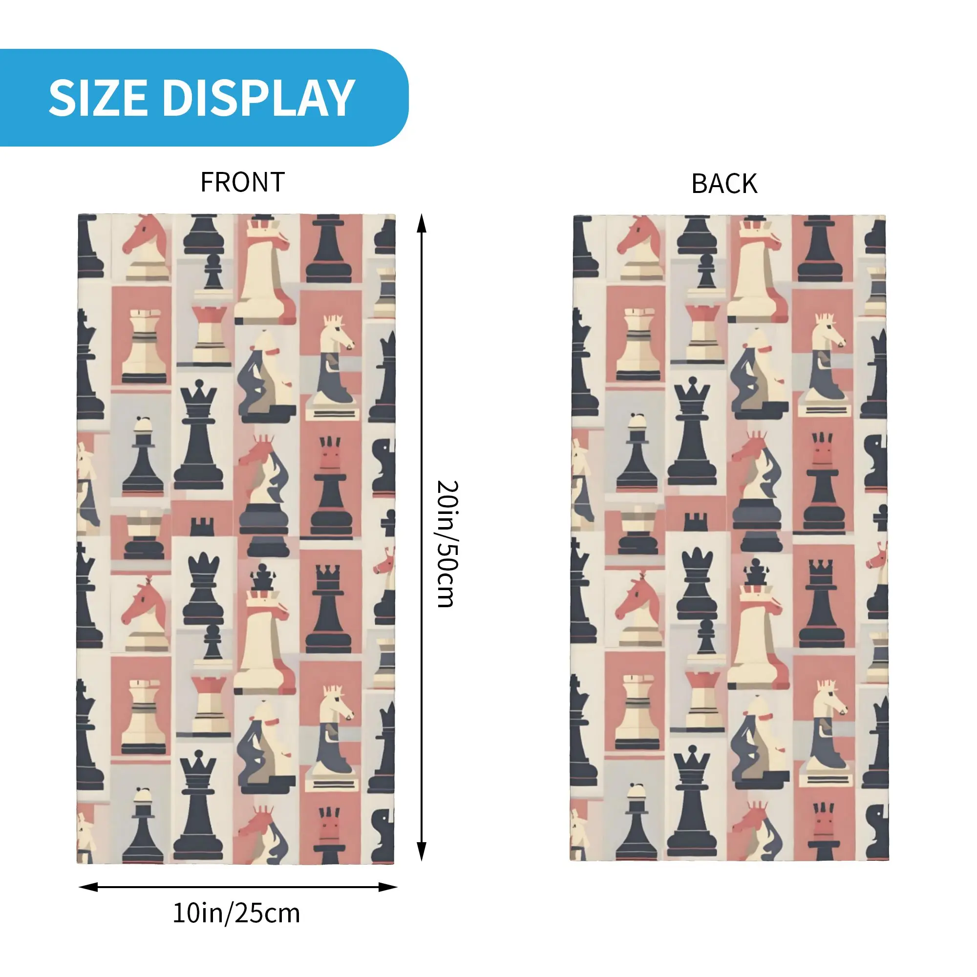 Custom Chess Board Winter Headband Neck Warmer Women Men Ski Running Tube Scarf Chess Game Face Bandana Gaiter