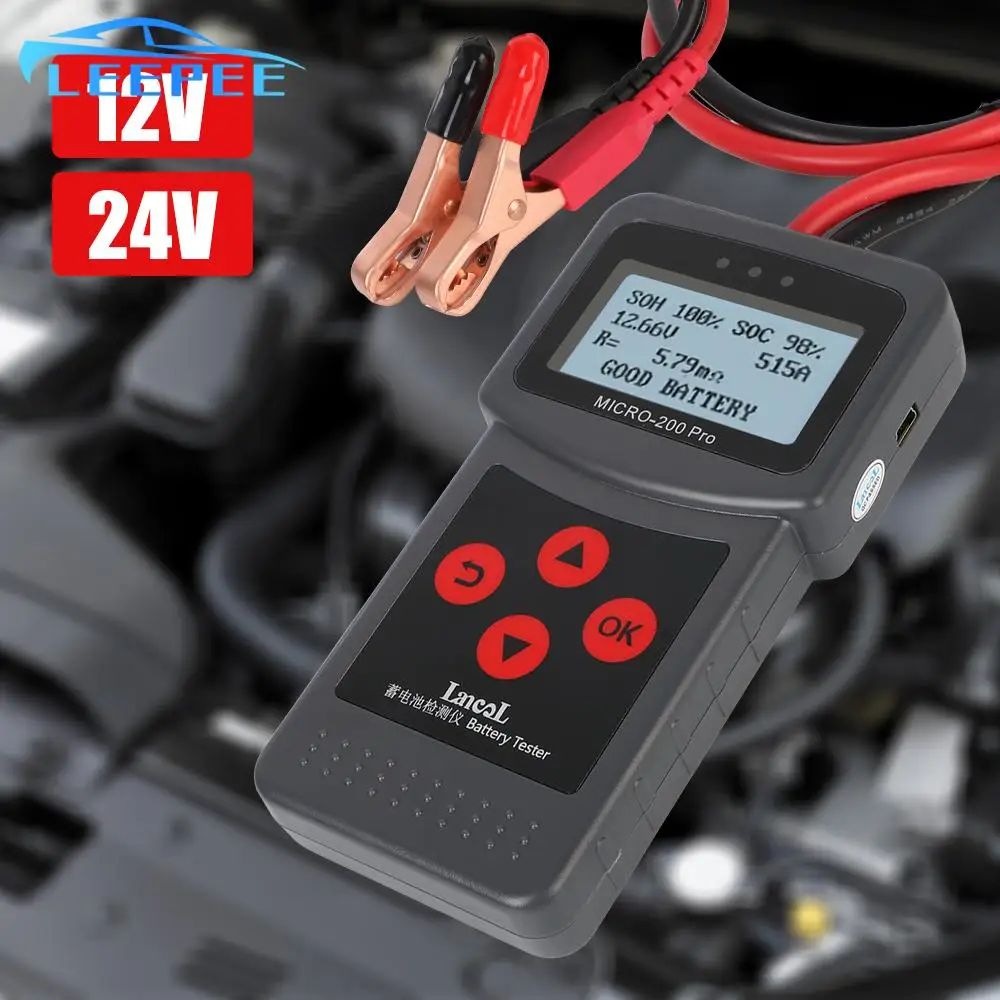 

12v Micro200Pro Car Accessories Battery Capacity Tester Car Battery Tester For Garage Workshop Auto Tools Mechanical